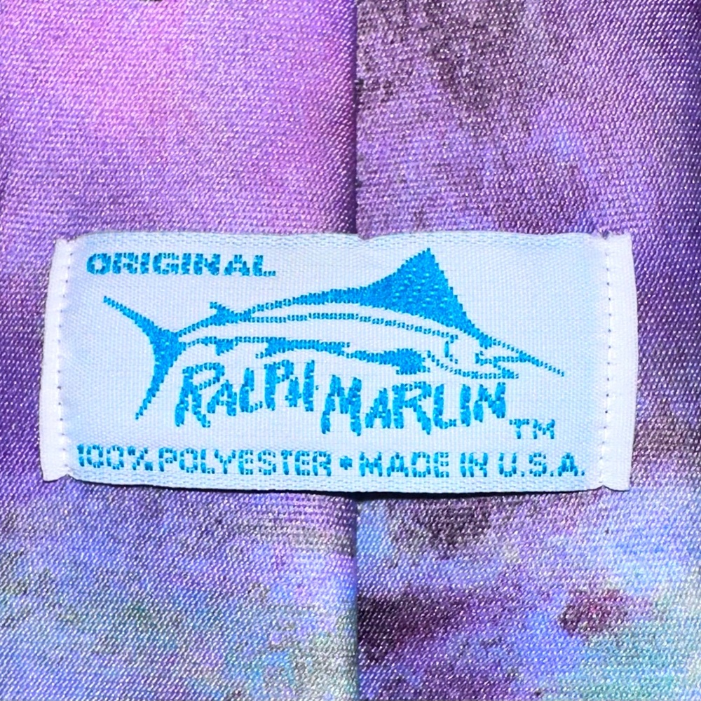Ralph Marlin waterlilies painted tie like new